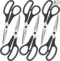 Black 6 Scissors Pack, Rkqoa 8" All Purpose Sharp Scissor by almarto