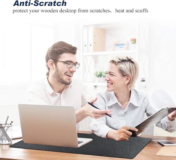 Desk Pad for Office Home 31" x 13", PU Leather Waterproof Large Desk Writing - Image 2