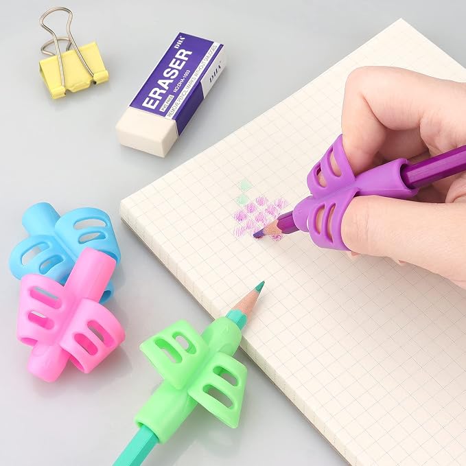 Bribobo 12 Pack Pencil Grips for Kids Handwriting Pencil Grippers, Pencil - Image 7