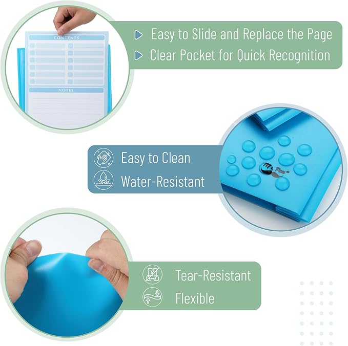 Mr. Pen- Plastic Folders with Pockets and Prongs, 24 Pack, Letter Size | Blue - Image 5