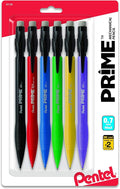 Pentel Prime Mechanical Pencil Assorted Barrel Colors Pack of 6 by PentelofAmerica