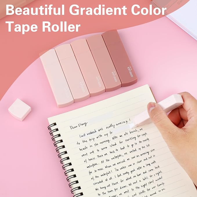 6Pcs Mini White Correction Tapes, Quick Dry Smooth Pull Out - Image 6