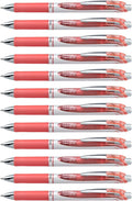 Pentel EnerGel RTX Retractable Liquid Gel Ink Pen, Medium line, Coral Pink Ink by PentelofAmerica
