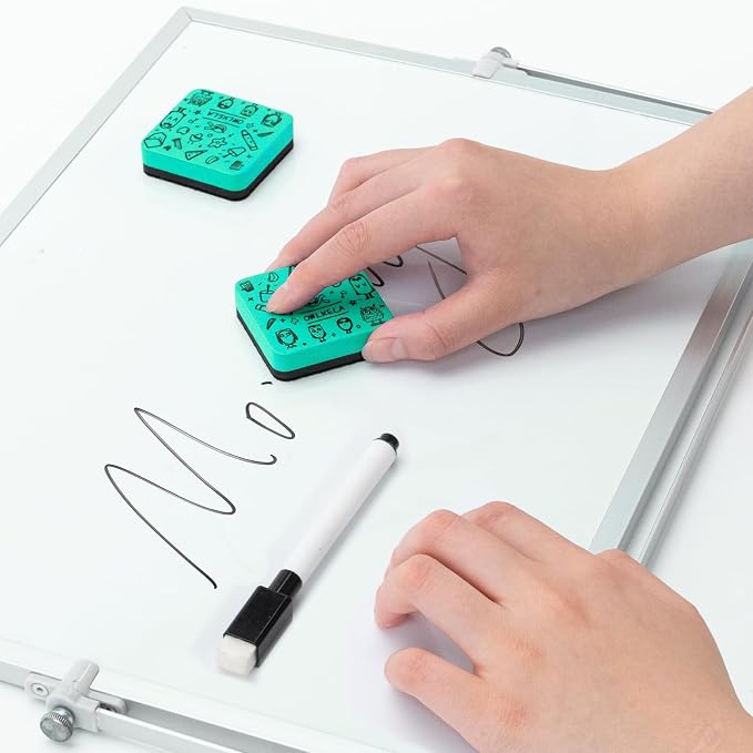 OWLKELA 30 Pack Magnetic Cyan Whiteboard Eraser, EVA Material - Image 6