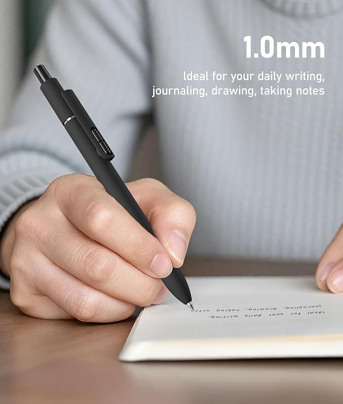16 Pack Vintage Black Ballpoint Pens 1.0mm Fidget Pens - Image 6