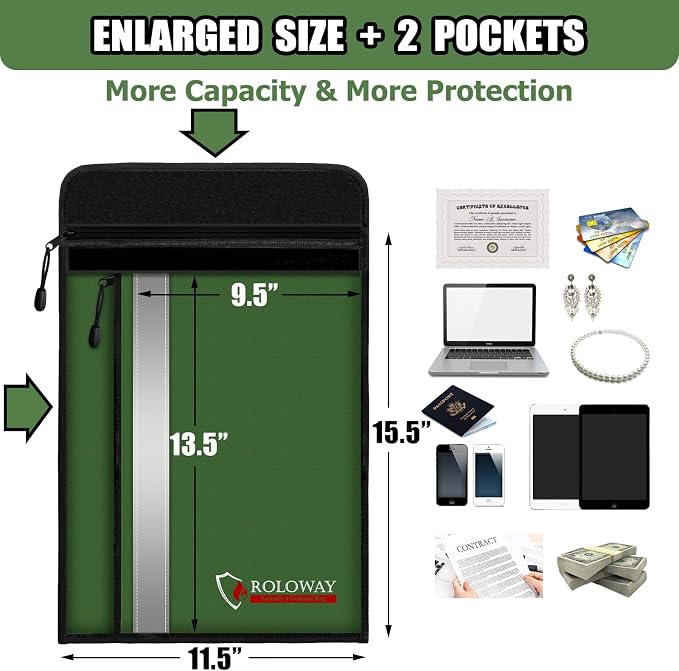 ROLOWAY Fireproof Document Bag - Image 3