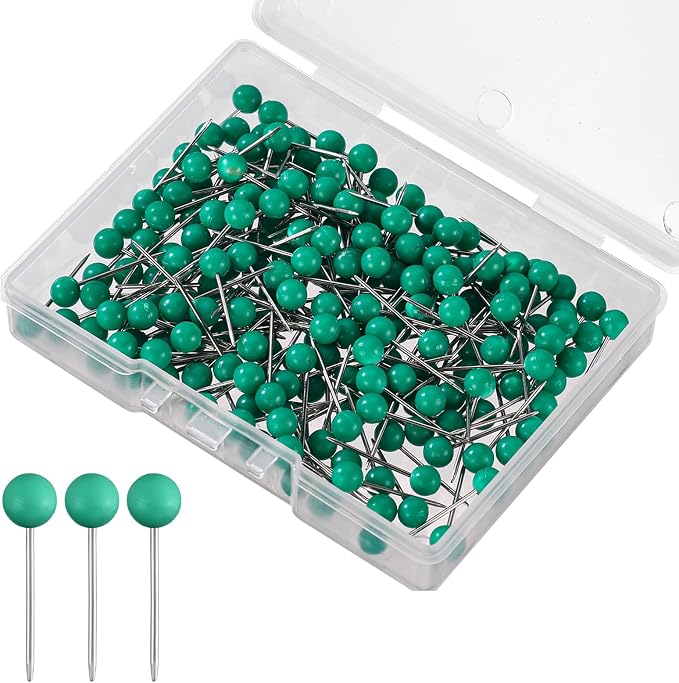 XIHIRCD 200pcs Map Push Pins, Map Tacks Round Head Pins Small Thumb Tacks by XIHIRCD