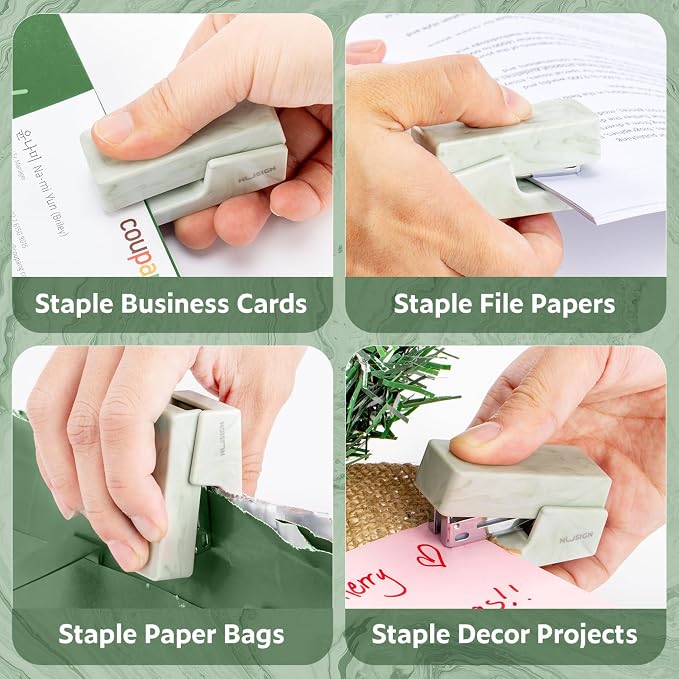 NUSIGN Mini Stapler with 830 Staples, Small Cute Desk Staplers, 25 Sheet - Image 5