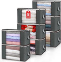 Large Storage Bags, 8 Pack Clothes Storage Bins Foldable Closet Organizers by BuddingJoy-BuildaJoyfulLifeforYou
