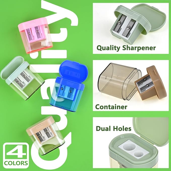 Colored Pencil Sharpener Bulk for Kids Manual Handheld Crayon Sharpeners | - Image 3