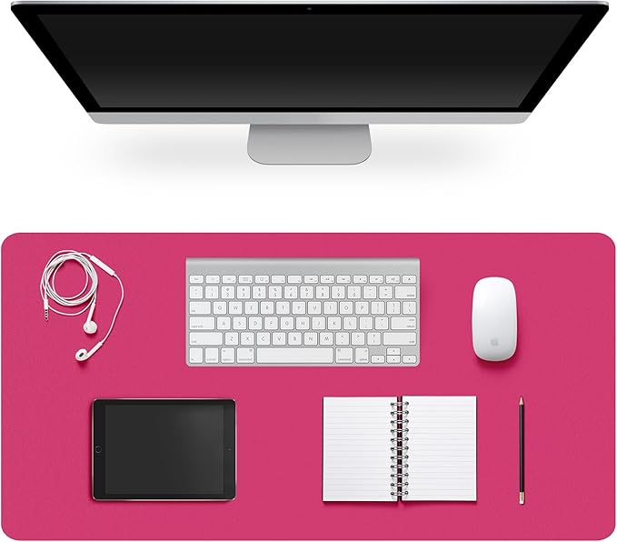 Leather Desk Pad Protector, Non-Slip Desk Pad, on-Slip PU Leather Large Mouse by CADONO