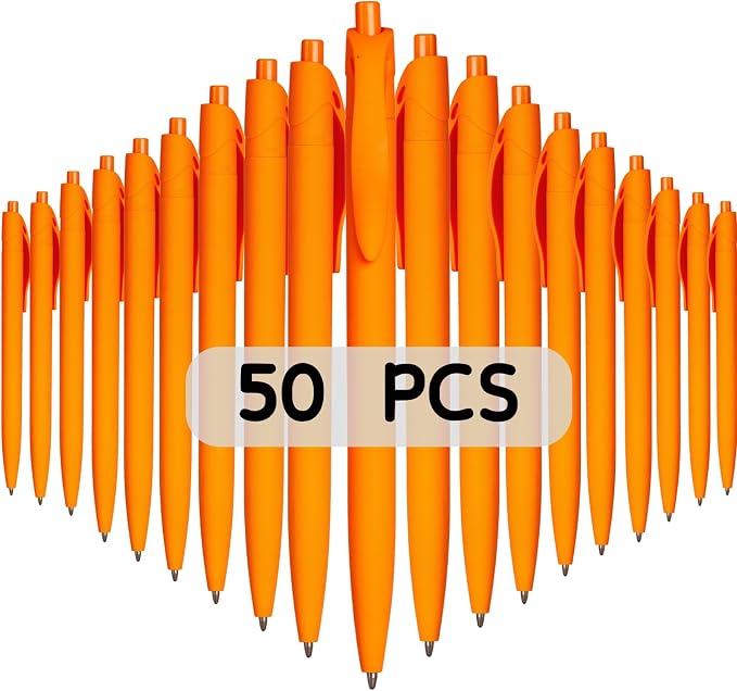 BallPoint Pens, 50 Pack, Bulk Pens, Click Pens by Wiaziert