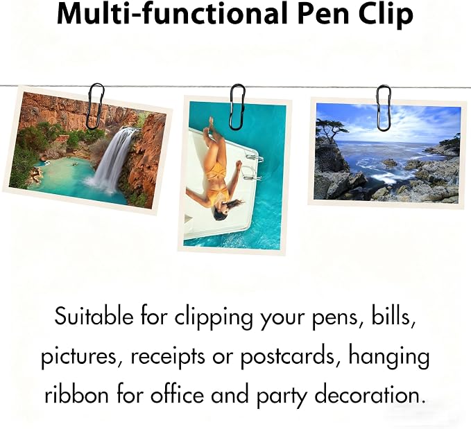 Wisdompro Pen Clip, 12 Pack Stainless Steel Pen Clip Holder - Image 6