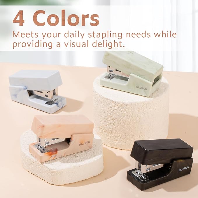 NUSIGN Mini Stapler with 830 Staples, Small Cute Desk Staplers, 25 Sheet - Image 6