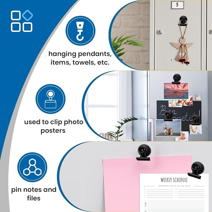 DIYMAG Magnetic Clips, 60 Pack Personalized Sculpture Photo Frame Collage - Image 6