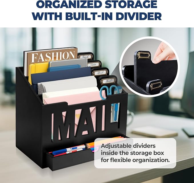 Mail Organizer Countertop, Desktop Mail Sorter - Image 5