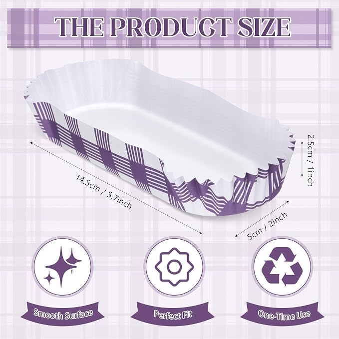 Yinkin 300 Pcs Paper Hot Dog Trays Valentine's Day 6 Inch Food Trays Concession - Image 2