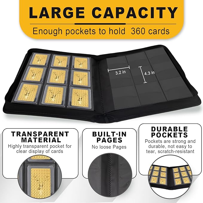 Toploader Binder, Holds 360 Toploaders, Top Loader Binder - Image 3