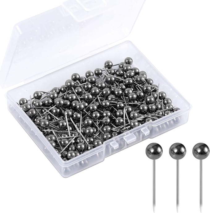 200pcs Map Push Pins, Map Tacks Round Head Map Pins by XIHIRCD