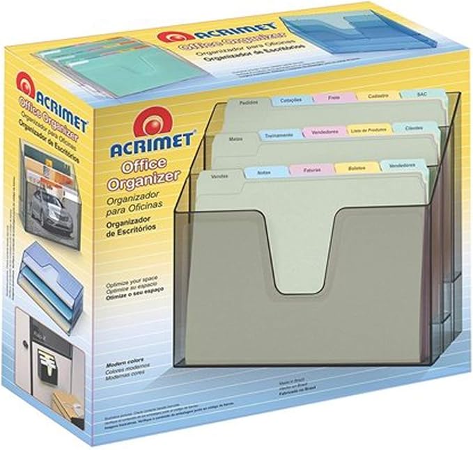 Acrimet Horizontal Triple File Folder Holder Organizer, Open Top Desktop - Image 10