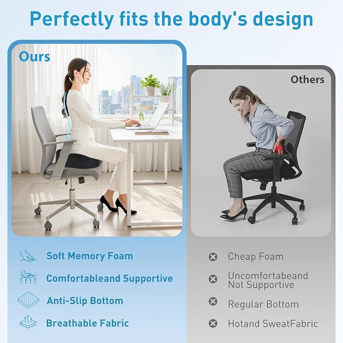 BlissTrends Seat Cushion, Thick Memory Foam Cushions - Image 8