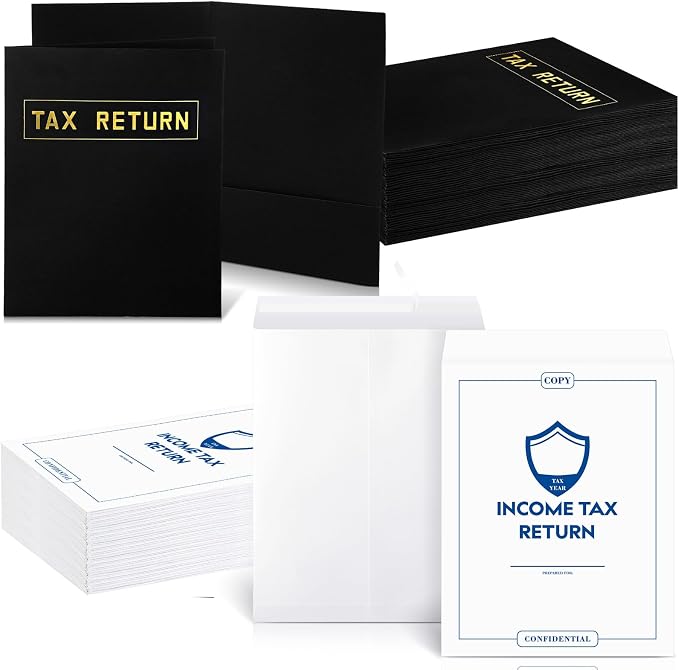 Kosiz 100 Pcs Tax Return Folders and Tax Return Envelopes Bulk 9 x 12 Inch 2 by Kosiz