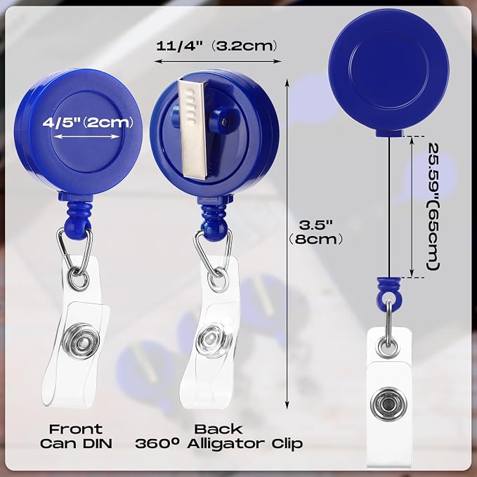 Zonon 50 Pcs Retractable Badge Holder Reels - Image 4