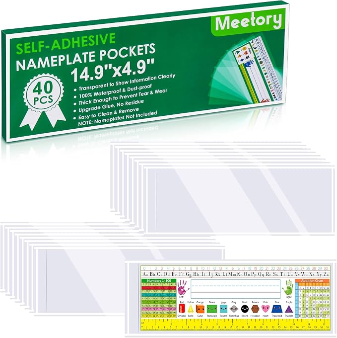 Meetory 40 PCS Nameplate Pocket by Meetory