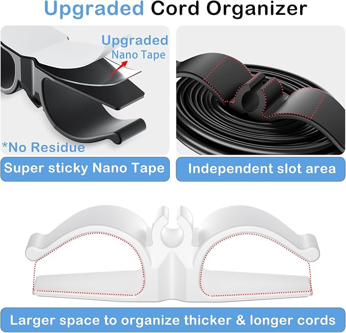 Lancord Cord Organizer for Appliances, Small&Large 8 Pack Upgraded Kitchen - Image 2