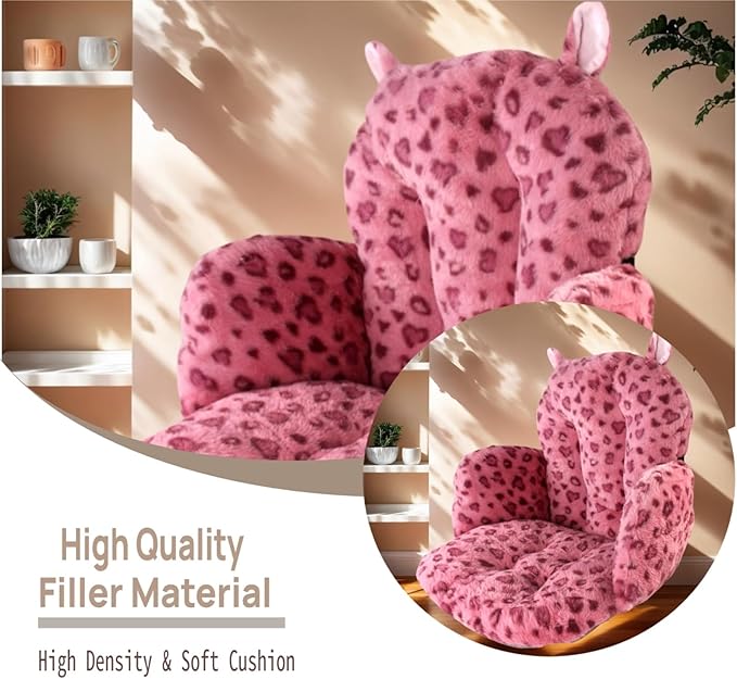 DOBUONO Comfy Office Chair Cushion: 17.5" L x 17.5" W x 18" H Cute Seat Cushion - Image 3