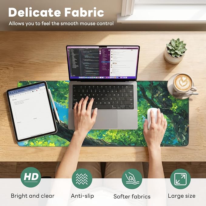 Desk Mat, Big Desk Pad, 31.5x11.8 Inches Extended Big Gaming Mouse Pad - Image 2