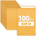 SUNEE 6x9 Manilla Envelopes, 28lb Brown Kraft, Ultra Strong Quick-Seal Security by SUNEE