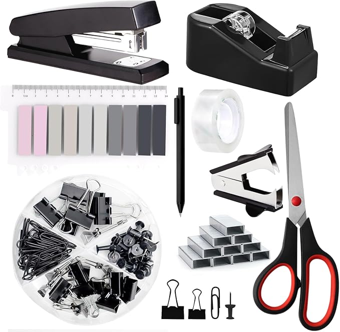 Office Supplies, Stapler and Tape Dispenser Set by musejoy