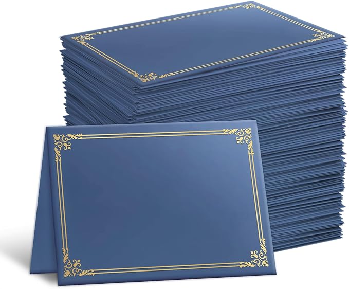 30 Packs Certificate Covers, Certificate Holders Gold Foil Border, by Unknown