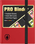 Heavy Duty Card Binder, Fabmaker 9 Pocket Trading Card Binder Holds 360 Cards by Fabmaker
