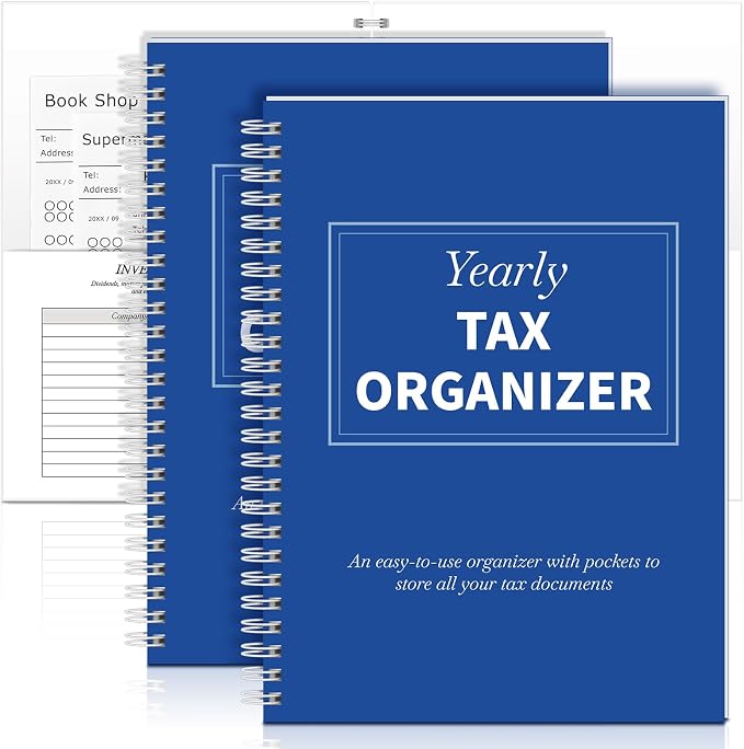 Faccito 2 Pack 2026 2027 Yearly Tax Organizer 13" x 9.7" Tax Record Organizer by Faccito