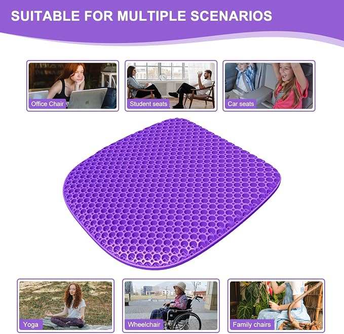 Large Gel Seat Cushion for Long Sitting - Image 7