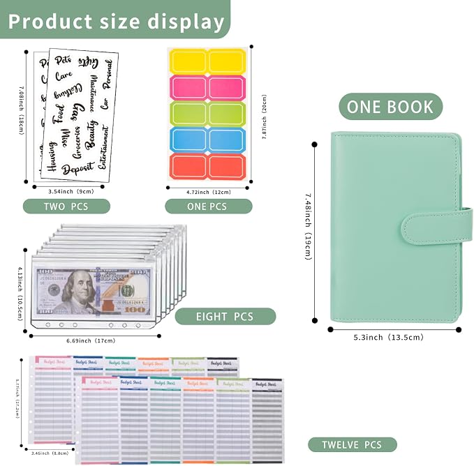 NICOOTH Budget Binder A6 Money Saving Binder - Image 2
