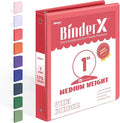 BinderX Extra Durable 3 Ring Binder, Round Rings 1 Inch Binder, Fits 175 Sheets by Sooez