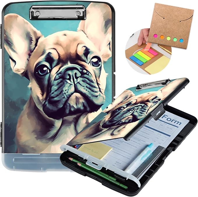 Clipboard with Storage, Heavy Duty Plastic Storage Clipboard with Low Profile - Image 2