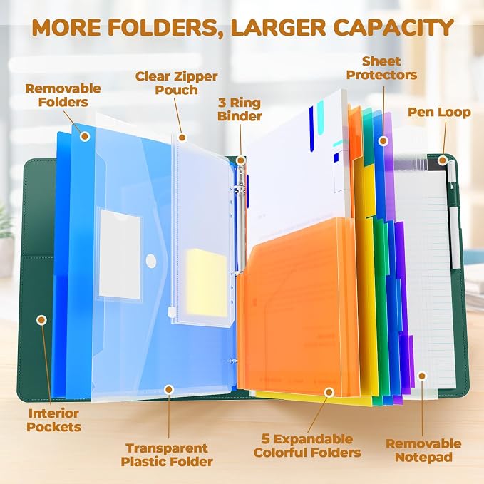 JoyCat 3 Ring Binder Clipboard - Image 2