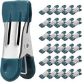 Clothes Pins Heavy Duty, 30 Pack, 2.17 Inch Metal Chip Clips, Dark Green | by CowdroBrand