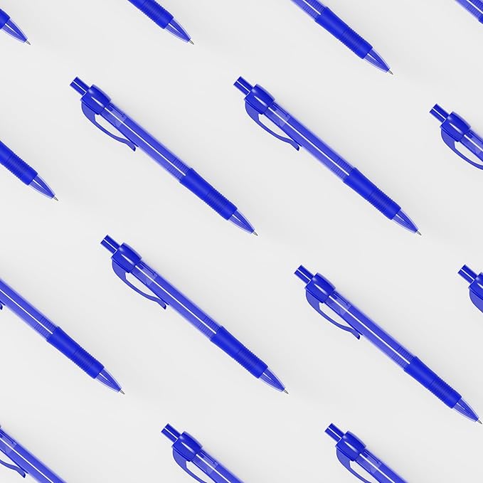 deegtran Pens Bulk, 30 Pack No Bleed Blue Ink Click Pens - Image 5