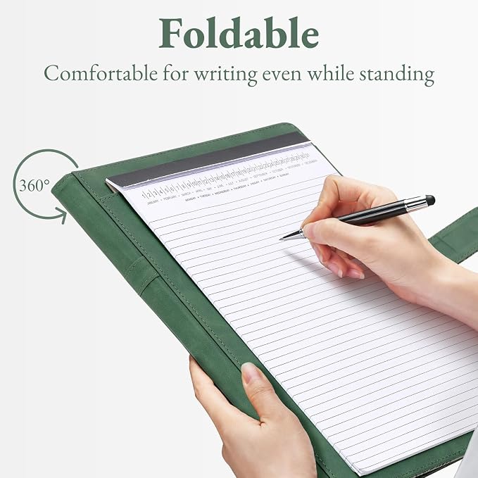 Mymazn Padfolio Portfolio Binder, Faux Leather Interview Resume Folder - Image 4