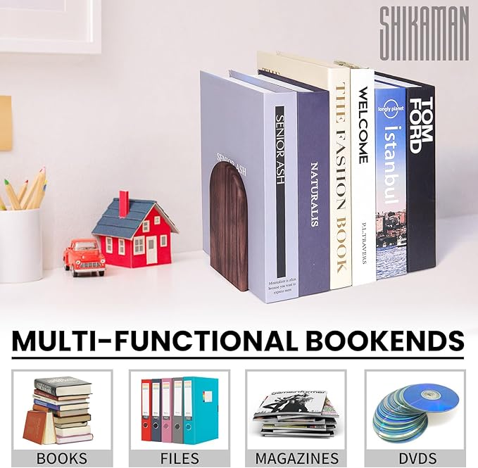 Book Ends, Bookends Wood Book Ends Universal Economy Bookend - Image 6