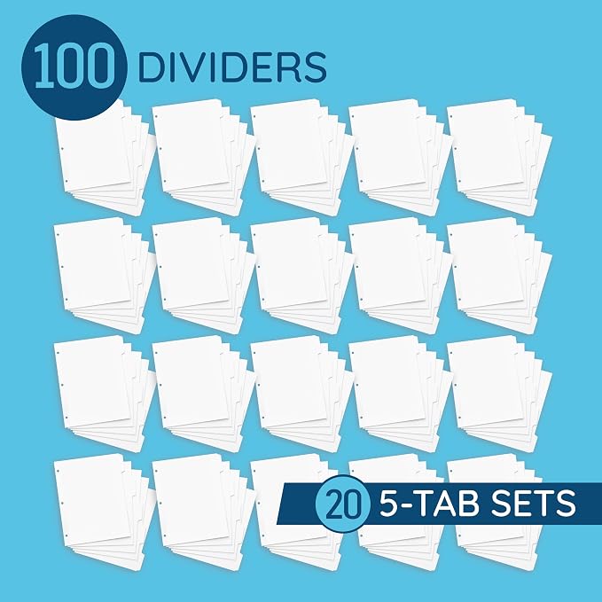 Blue Summit 3 Ring Binder Dividers - Image 3