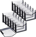 CUTHOLLOW 12 Pack Expanding File Folder, Large Capacity Black Plastic Document by CUTHOLLOW