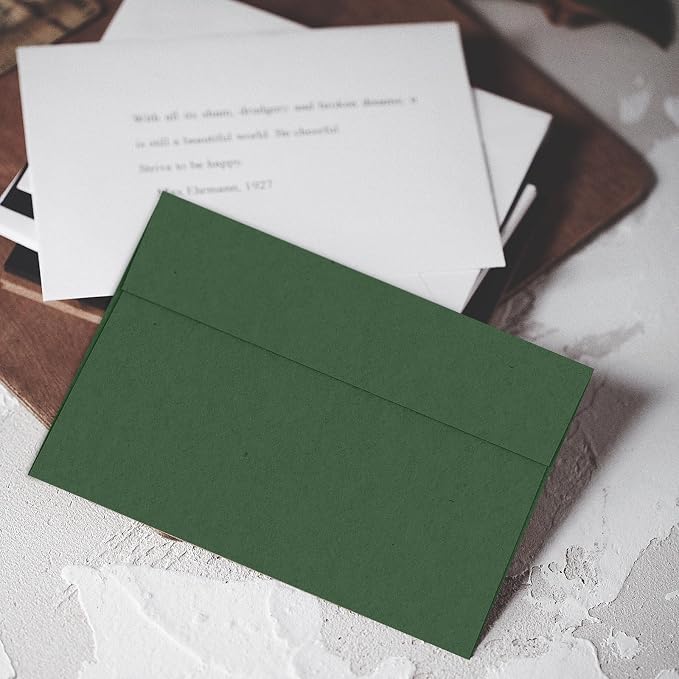 100 Pack Dark Green Envelopes 5x7, Goefun A7 Self Seal Printable Envelopes - Image 3