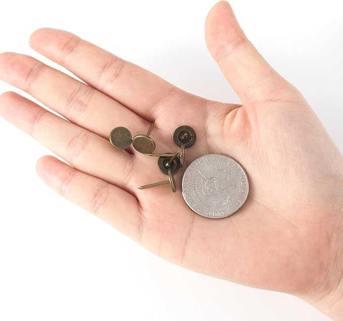 120pcs Metal Thumb Tacks, 0.43x0.66in, Bronze | Iron Made, Heavy Duty Flat Head - Image 7