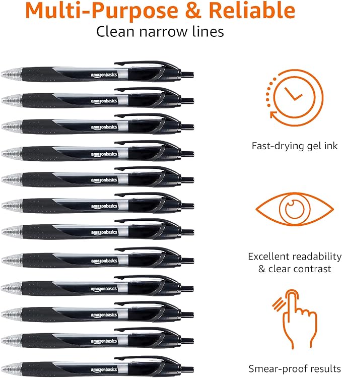 Amazon Basics Retractable Gel Ink Pens - Image 3
